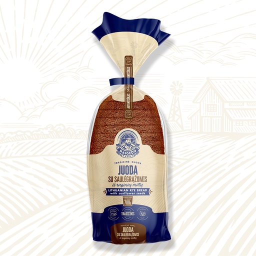 [8010] Rye Bread "Juoda" with sunfl.s.
